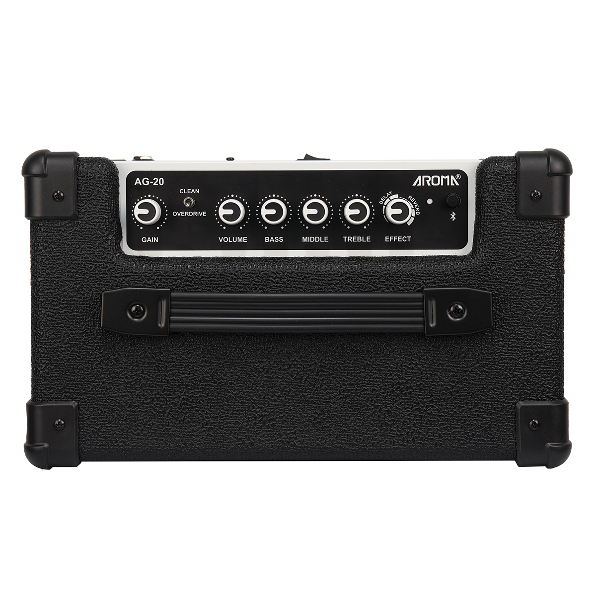 AROMA AG-20 AMPLIFICATORE CLEAN + OVERDRIVE 20 WATT 6 5" PER CHITARRA ELETTRICA CON EFFETTI BLUETOOTH