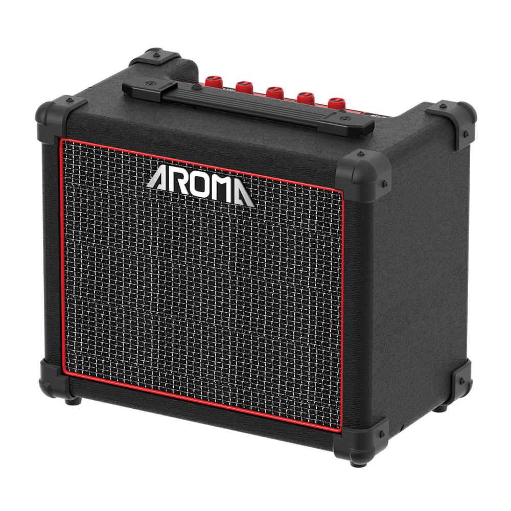 AROMA AG-20B AMPLIFICATORE CLEAN + OVERDRIVE 20 WATT 6 5" PER BASSO CON EFFETTI E BLUETOOTH