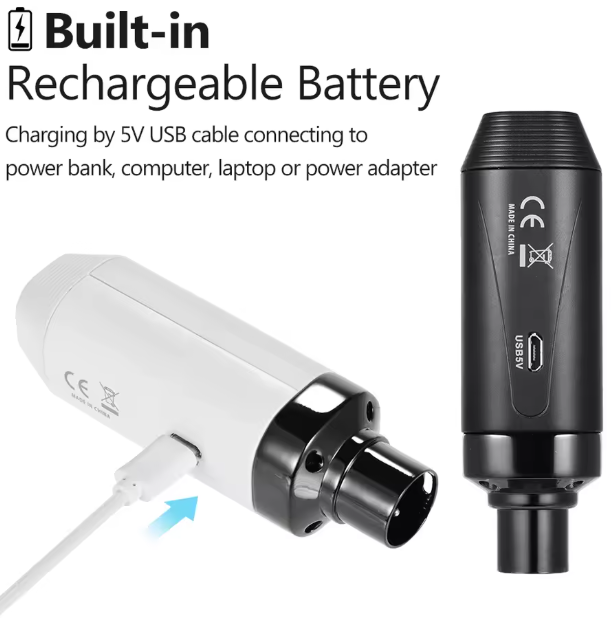 AROMA ARC 1 SISTEMA WIRELESS PER MICROFONO COMPOSTO DA TRASMETTITORE E RICEVITORE COMPATTI E PORTATILI