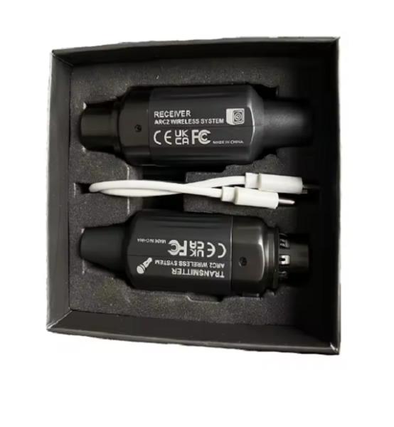 AROMA ARC 2 SISTEMA WIRELESS PER MICROFONO COMPOSTO DA TRASMETTITORE E RICEVITORE COMPATTI E PORTATILI