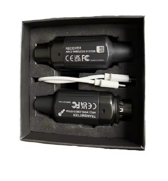 AROMA ARC 2 SISTEMA WIRELESS PER MICROFONO COMPOSTO DA TRASMETTITORE E RICEVITORE COMPATTI E PORTATILI