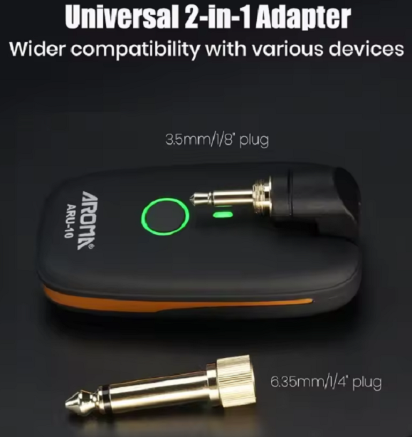 AROMA ARU 10 TRASMETTITORE-RICEVITORE SISTEMA RADIO WIRELESS PER CHITARRA