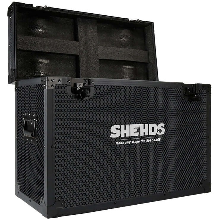 SHEHDS BEAM 275W 10R COPPIA TESTE MOBILI R10 275W DMX 14-16 CANALI 18 GOBOS DOPPIO PRISMA STROBO 14 COLORI + BIANCO + CASE