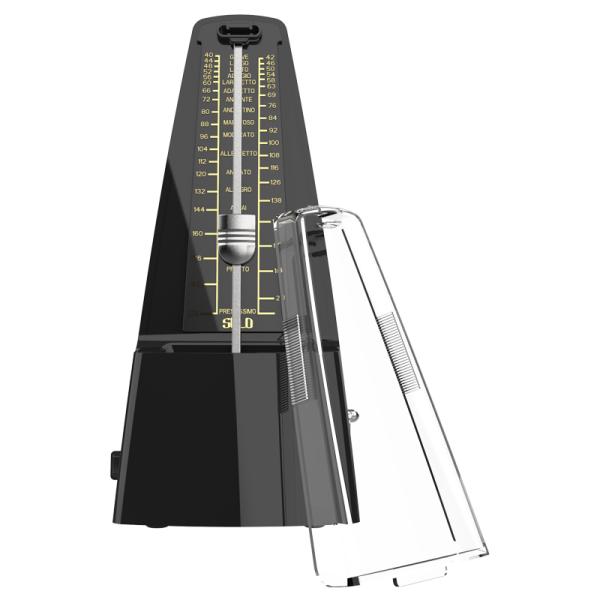 SOLO S-350 BK METRONOMO MECCANICO A PIRAMIDE COLOR NERO CON IGROMETRO ANALOGICO