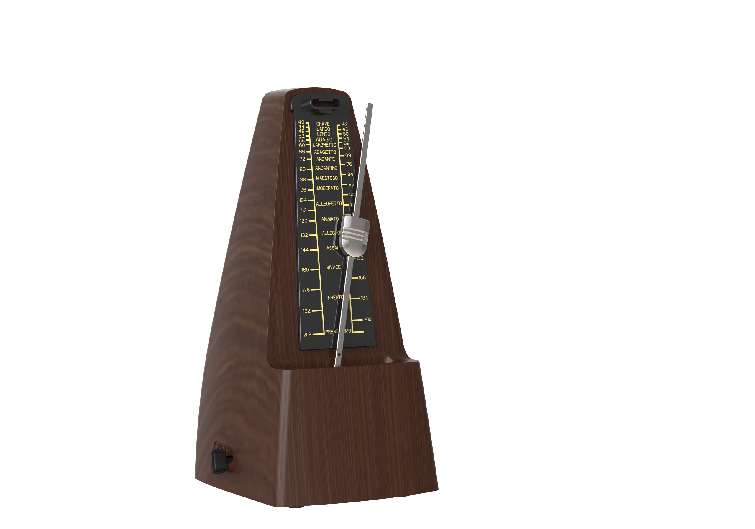 SOLO S-350 DWG METRONOMO MECCANICO A PIRAMIDE COLOR LEGNO SCURO CON IGROMETRO ANALOGICO