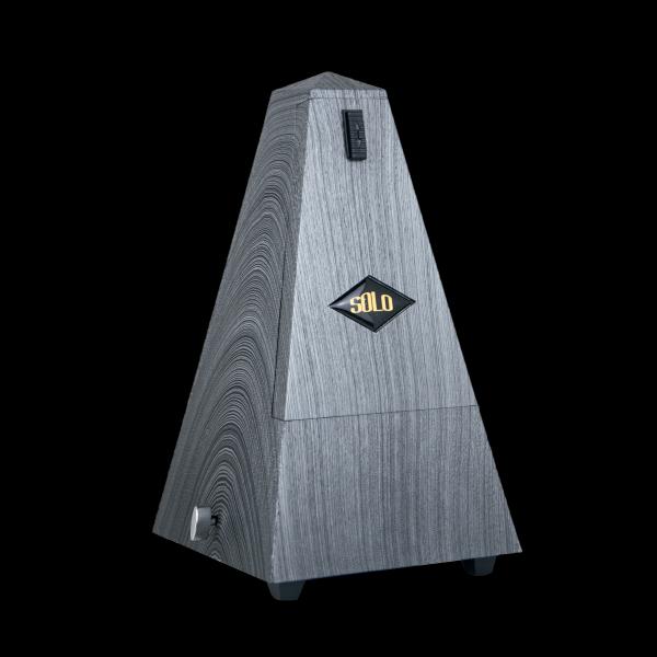 SOLO S-360 MS METRONOMO MECCANICO A PIRAMIDE COLOR ARGENTO OPACO CON IGROMETRO ANALOGICO