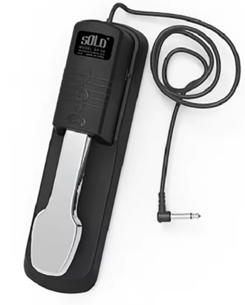 SOLO SP 08 PEDALE SUSTAIN ROBUSTO MAGGIORATO TIPO PIANO A GAMBA LUNGA PIANOFORTE DIGITALE TASTIERA CAVO E SWITCH INVERSIONE POLA