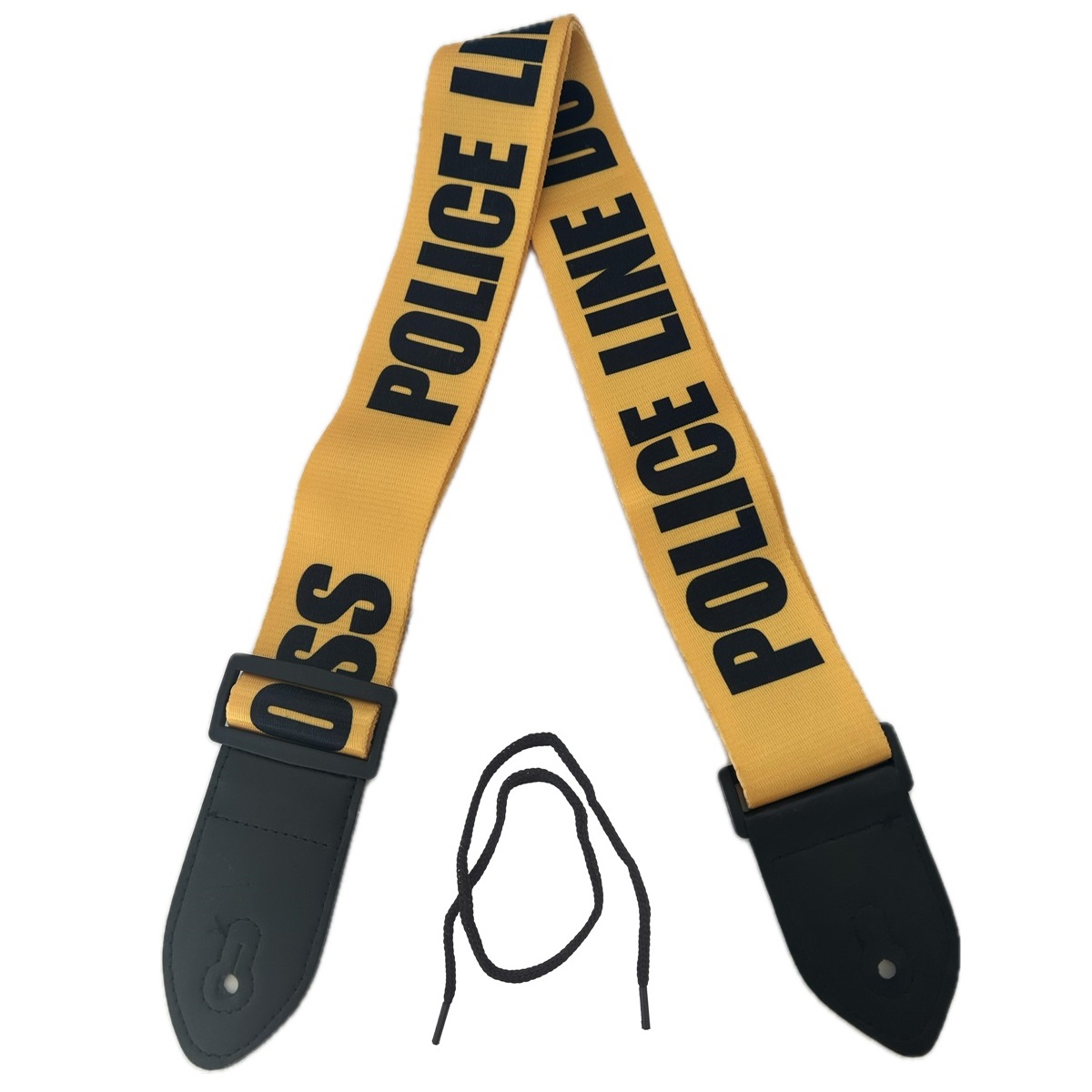 EXTREME GUITAR STRAP A TRACOLLA REGOLABILE CHITARRA E BASSO POLICE LINE DO NOT CROSS