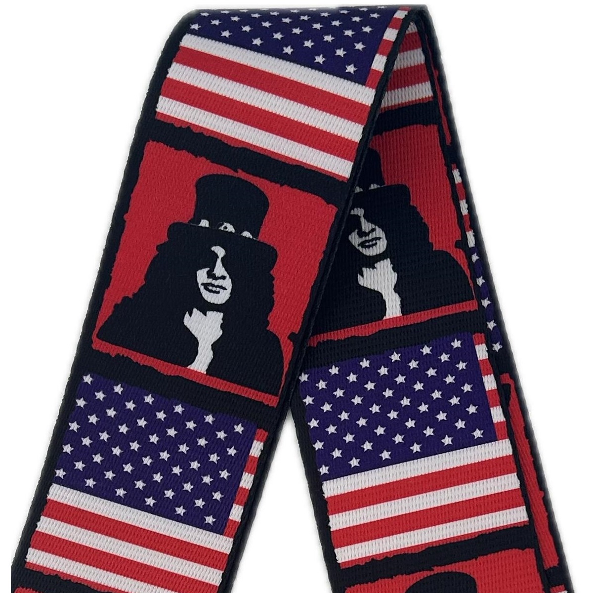 EXTREME GUITAR STRAP B TRACOLLA REGOLABILE CHITARRA E BASSO BANDIERA AMERICANA SLASH