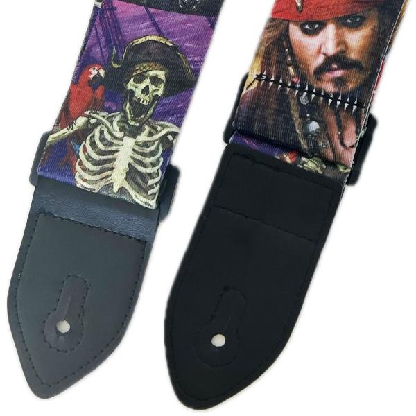EXTREME GUITAR STRAP D TRACOLLA REGOLABILE CHITARRA E BASSO DECORAZIONE PIRATI DEI CARAIBI