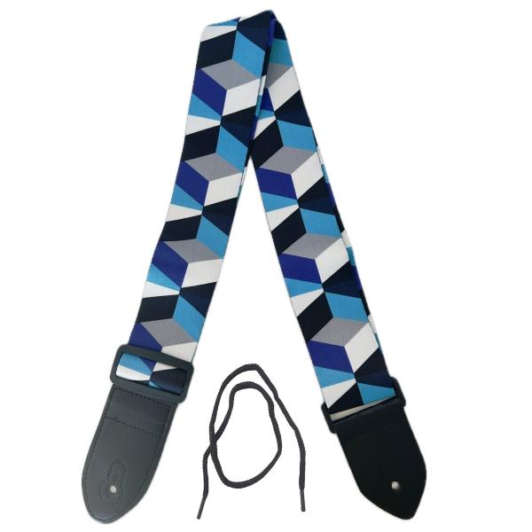 EXTREME GUITAR STRAP E TRACOLLA REGOLABILE CHITARRA E BASSO DECORAZIONE ROMBI 3D
