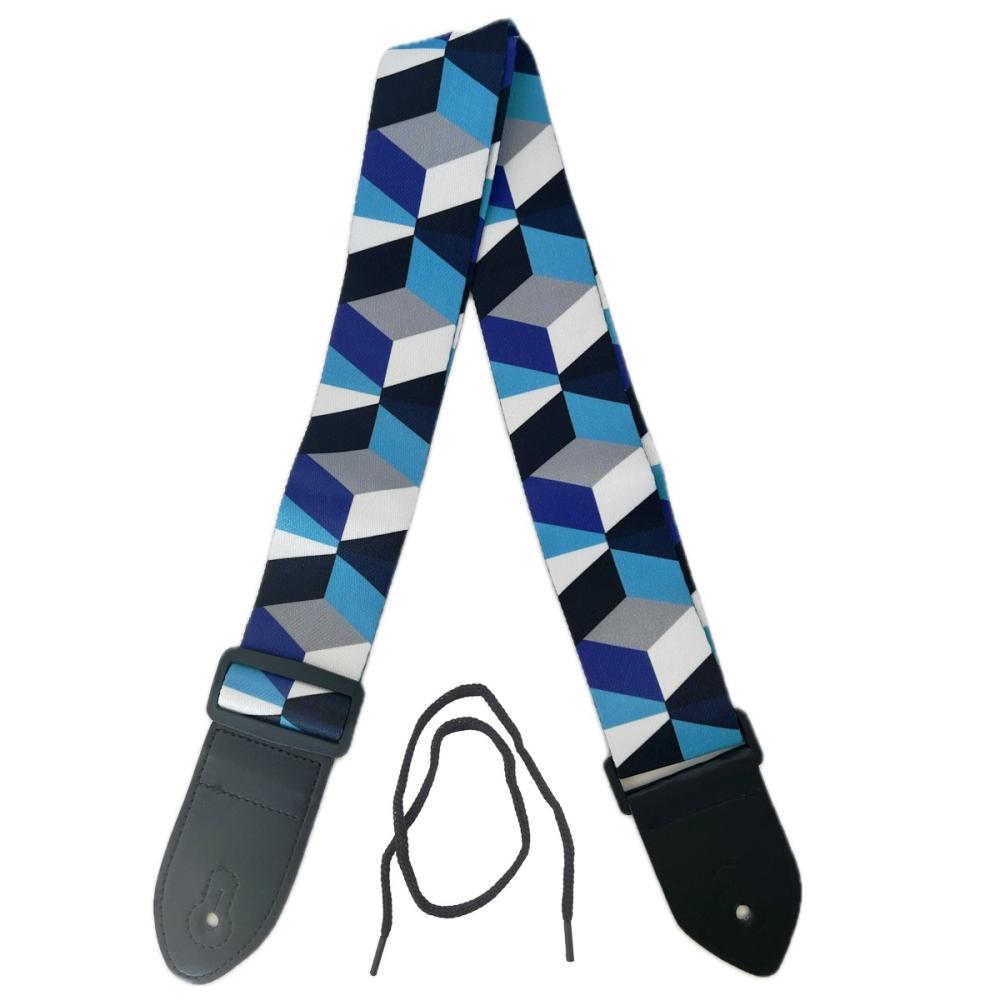EXTREME GUITAR STRAP E TRACOLLA REGOLABILE CHITARRA E BASSO DECORAZIONE ROMBI 3D