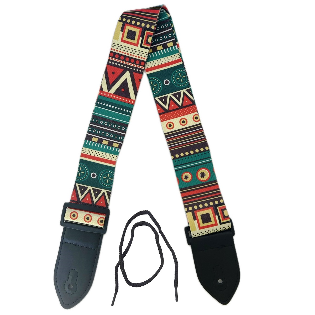 EXTREME GUITAR STRAP F TRACOLLA REGOLABILE CHITARRA E BASSO FIGURE GEOMETRICHE