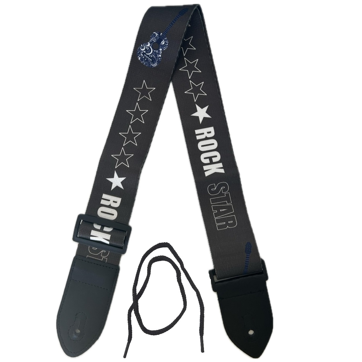 EXTREME GUITAR STRAP N TRACOLLA REGOLABILE CHITARRA E BASSO ROCK STAR
