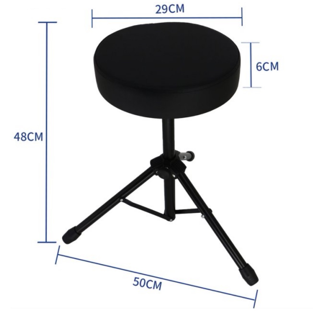 HEBIKUO Q-91 SGABELLO TRE PIEDI PER BATTERIA SEDUTA GRANDE E CONFORTEVOLE
