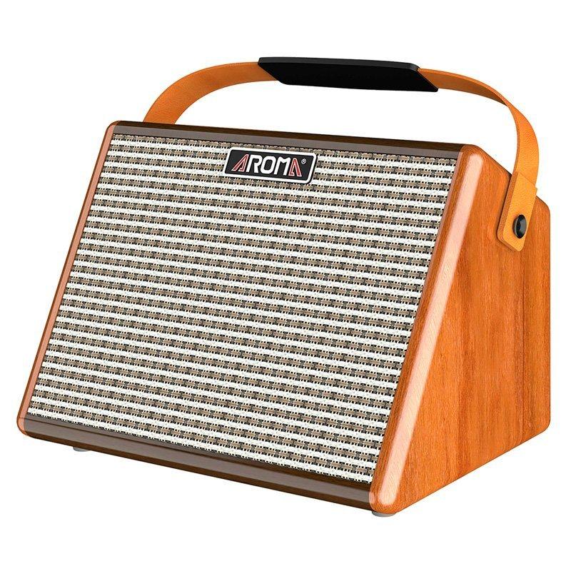 AROMA AG-26A AMPLIFICATORE PER CHITARRA ACUSTICA CON BLUETOOTH IN LEGNO