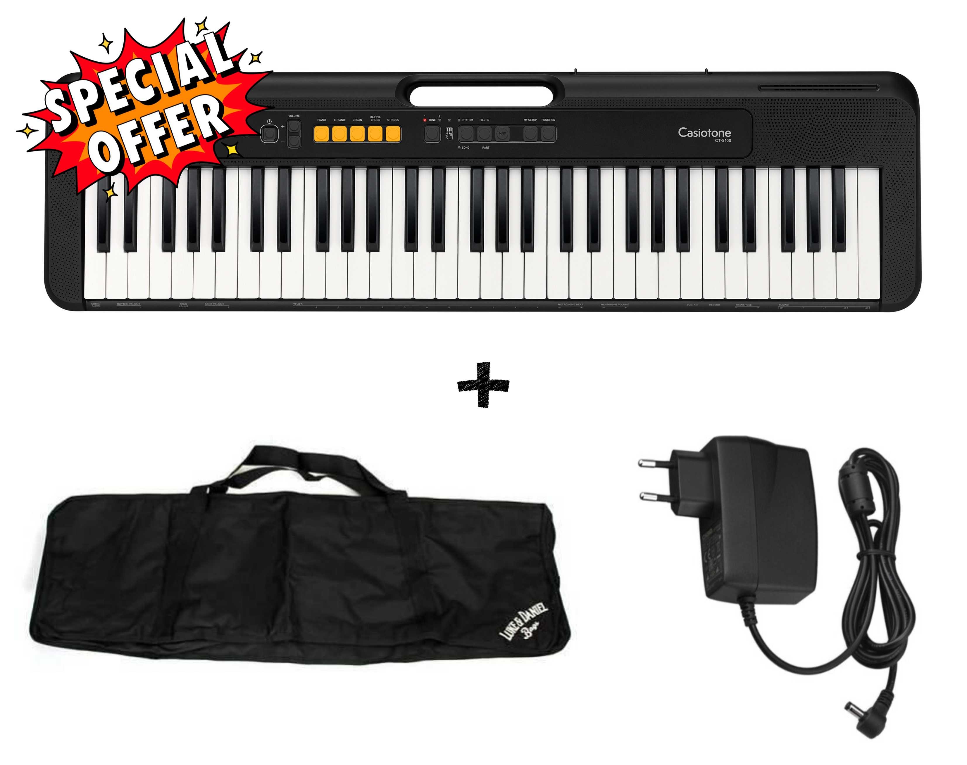 Casio CT S100 CASIOTONE - IDEA REGALO tastiera per ragazzi con custodia e alimentatore - back to school