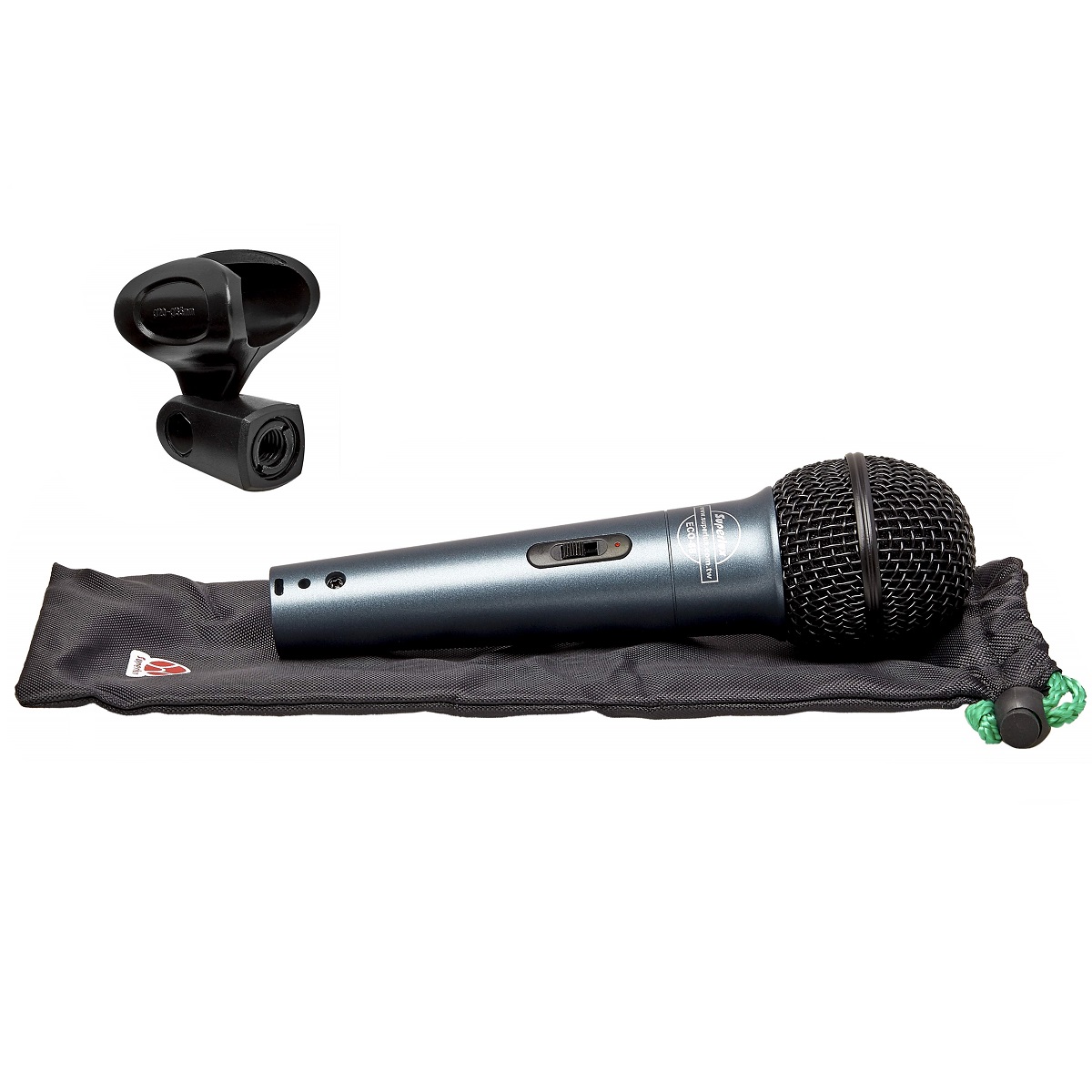 SUPERLUX ECO88S SET 6 MICROFONI DINAMICI PER VOCE CON INTERRUTTORE BORSETTA E CLAMP