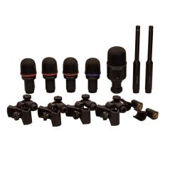 SUPERLUX DRK K5C2 DRUMSET KIT 7 MICROFONI PER BATTERIA VALIGIA IN ALLUMINIO CAVI E CLAMPS