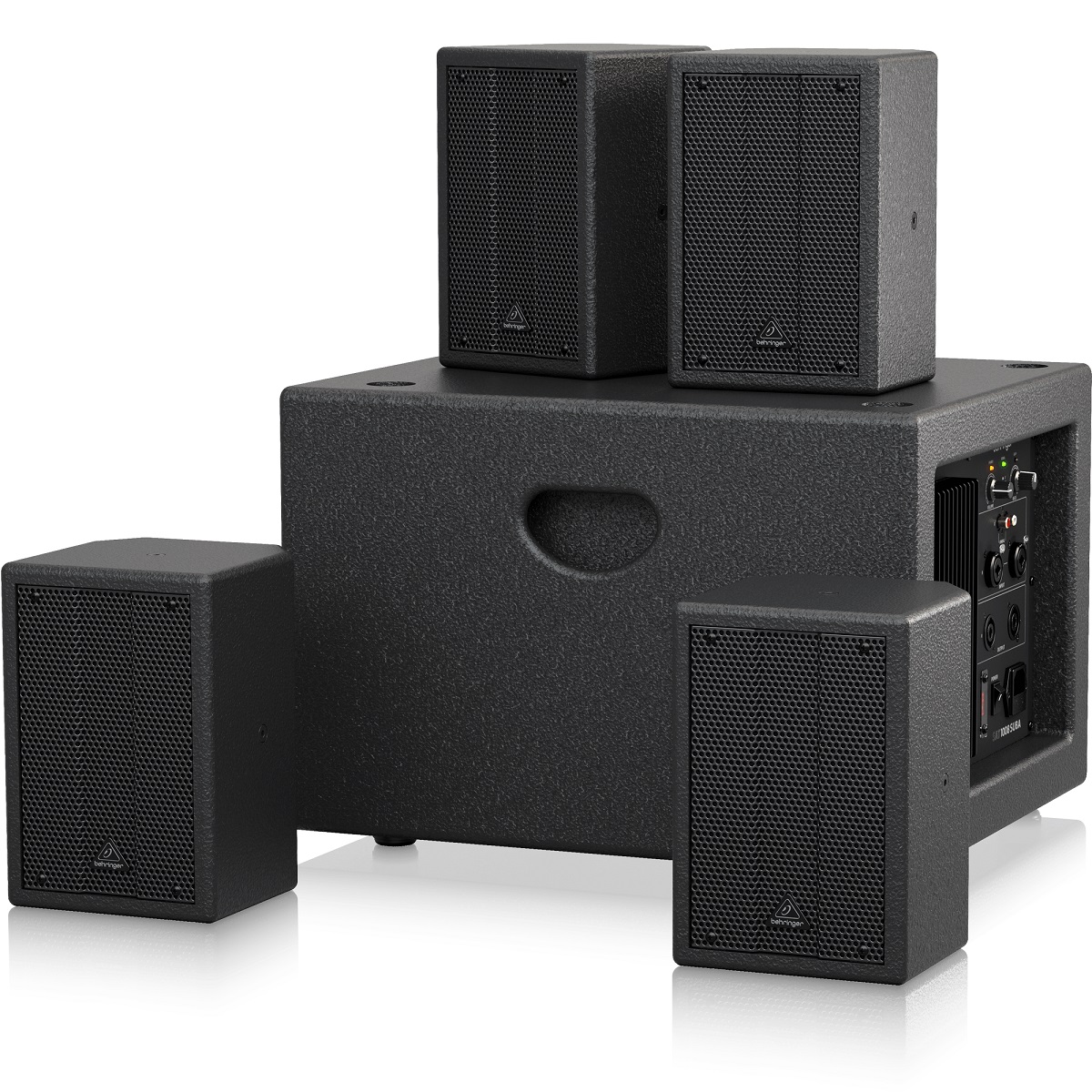 BEHRINGER SAT 1004 BUNDLE 4 CASSE PASSIVE 4" E SUBWOOFER ATTIVO 8" 600W