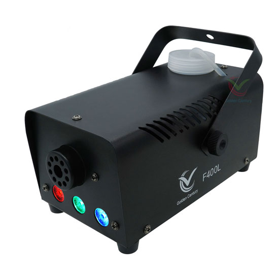 GOLDEN CENTURY F400L MACCHINA DEL FUMO 400 WATT CON 3 LED 1W RGB TELECOMANDO CABLATO GITTATA 4 METRI