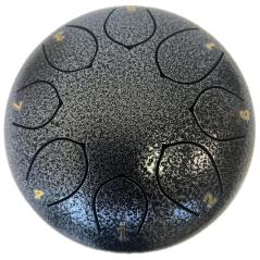 EXTREME STEEL TONGUE 8 TONI TAMBURO ARMONICO 15,5CM TANK DRUM 6″ NERO MARTELLATO