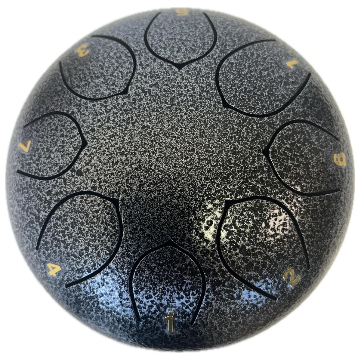 EXTREME STEEL TONGUE 8 TONI TAMBURO ARMONICO 15,5CM TANK DRUM 6″ NERO MARTELLATO