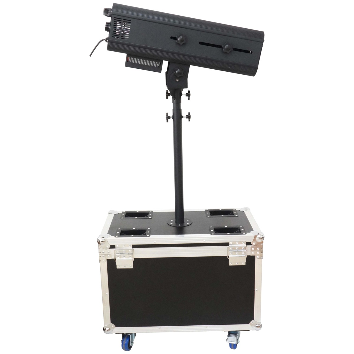 GOLDEN CENTURY FS300LED FOLLOWSPOT ( OCCHIO DI BUE ) SEGUIPERSONA A LED 300 WATT CON SUPPORTO STAND E FLIGHT-CASE