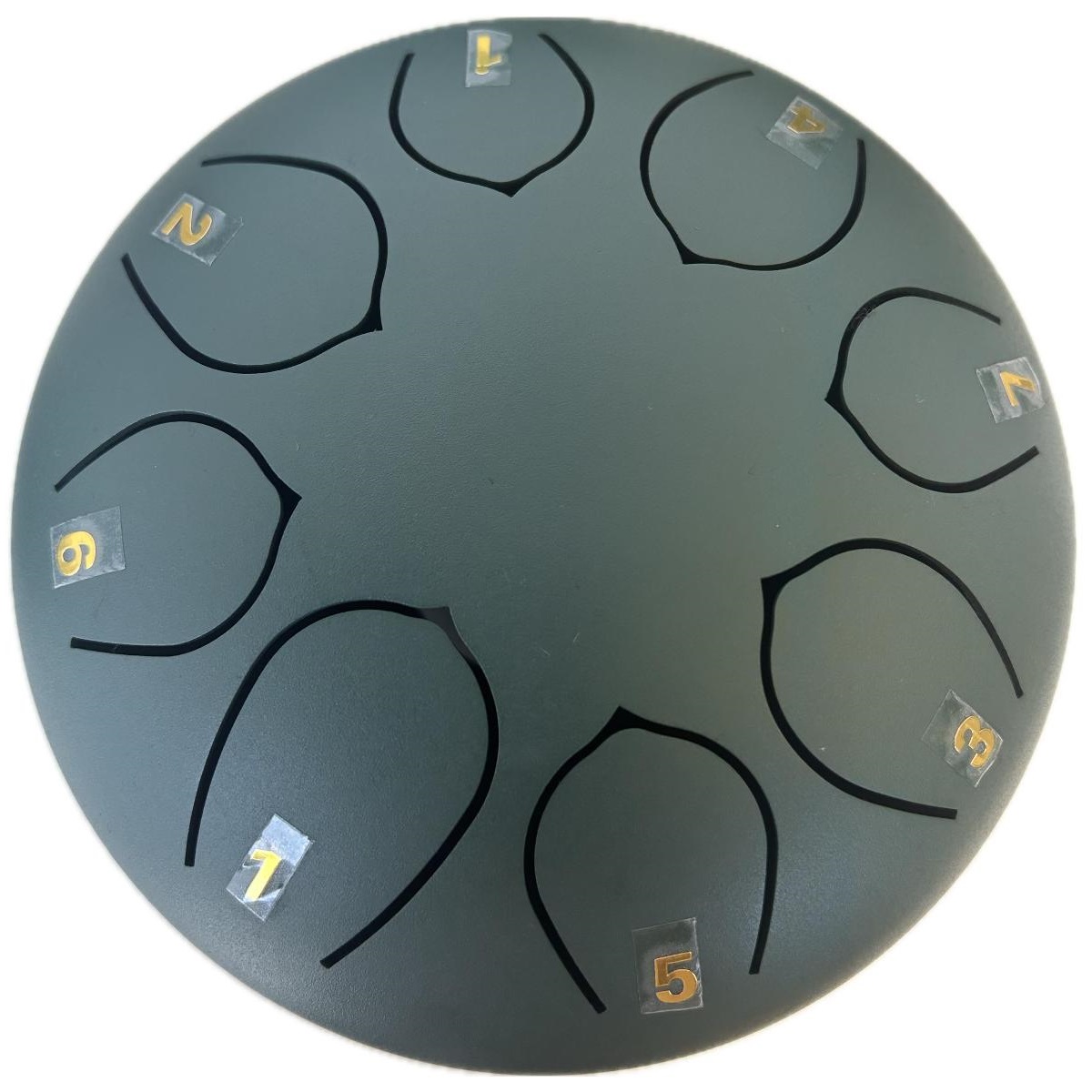 EXTREME STEEL TONGUE 8 TONI TAMBURO ARMONICO 15,5CM TANK DRUM 6″ VERDE OPACO