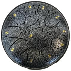 EXTREME STEEL TONGUE 11 TONI TAMBURO ARMONICO 16,5 CM TANK DRUM 6,5″ COLORE NERO MARTELLATO