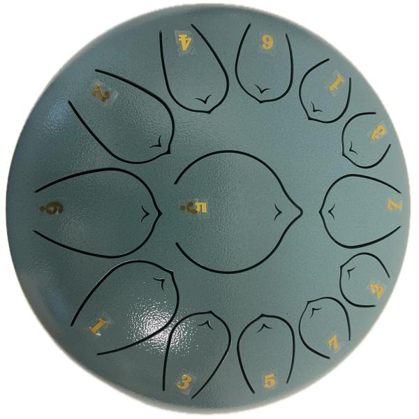 EXTREME STEEL TONGUE 13 TONI TAMBURO ARMONICO 27CM TANK DRUM 10″ COLORE TURCHESE