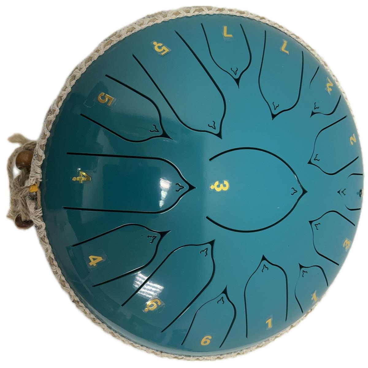 EXTREME STEEL TONGUE 15 TONI TAMBURO ARMONICO 32,5CM TANK DRUM 13″ COLORE TURCHESE