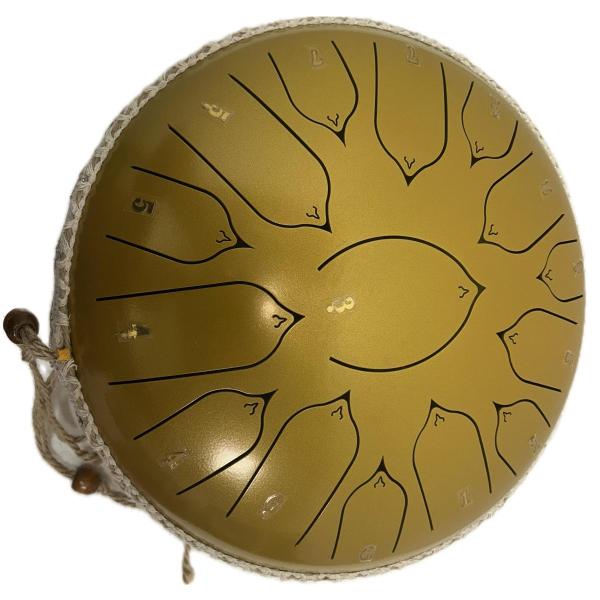 EXTREME STEEL TONGUE 15 TONI TAMBURO ARMONICO 32,5CM TANK DRUM 13″ COLOR ORO