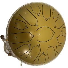 EXTREME STEEL TONGUE 15 TONI TAMBURO ARMONICO 32,5CM TANK DRUM 13″ COLOR ORO