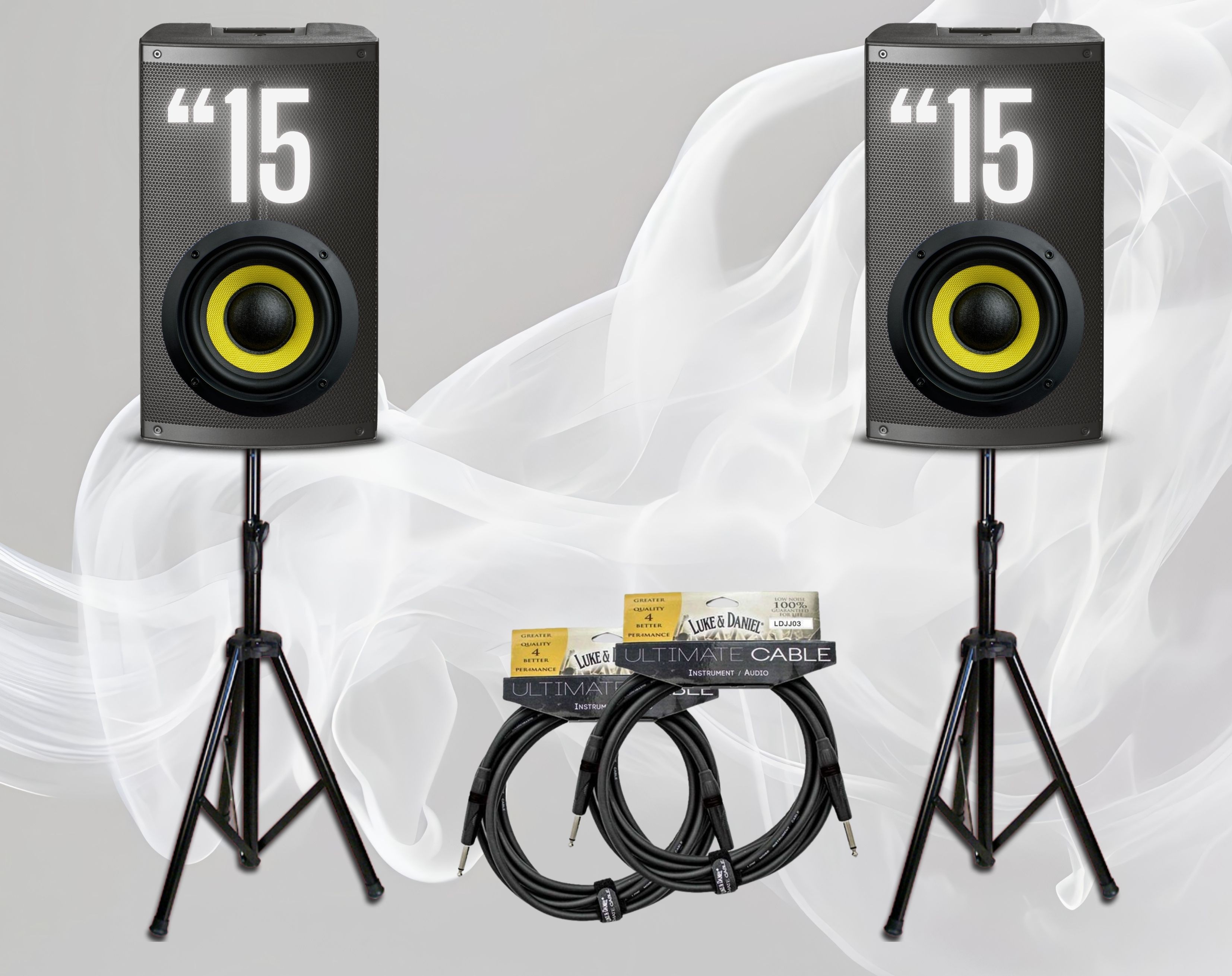 Noleggio 2 casse cono 15” con stativi e cavi EXTXX5PRO