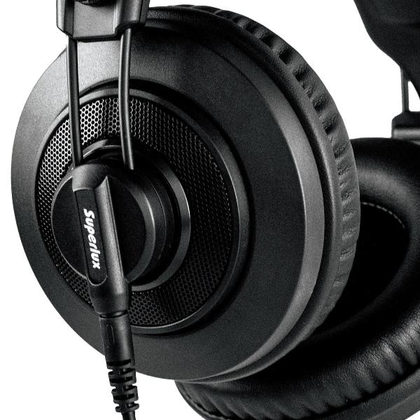 SUPERLUX HD668B MKII CUFFIA DA STUDIO SEMIAPERTA DINAMICA DRIVER 50MM AL NEODIMIO NERA