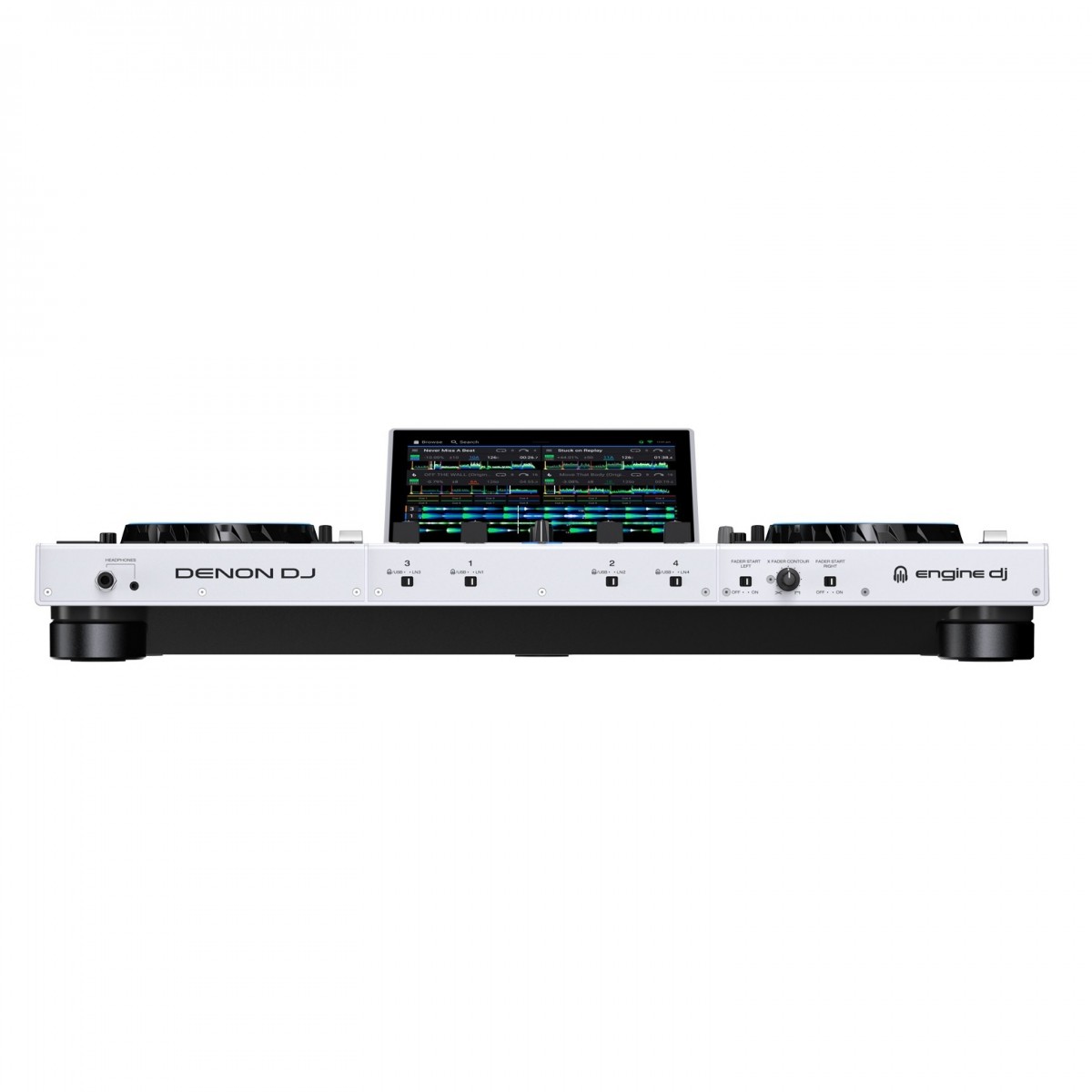 DENON DJ PRIME 4+ WHITE CONSOLE CONTROLLER STANDALONE PER DJ 4 DECK CON TOUCH SCREEN 10 4x USB + SD CARD