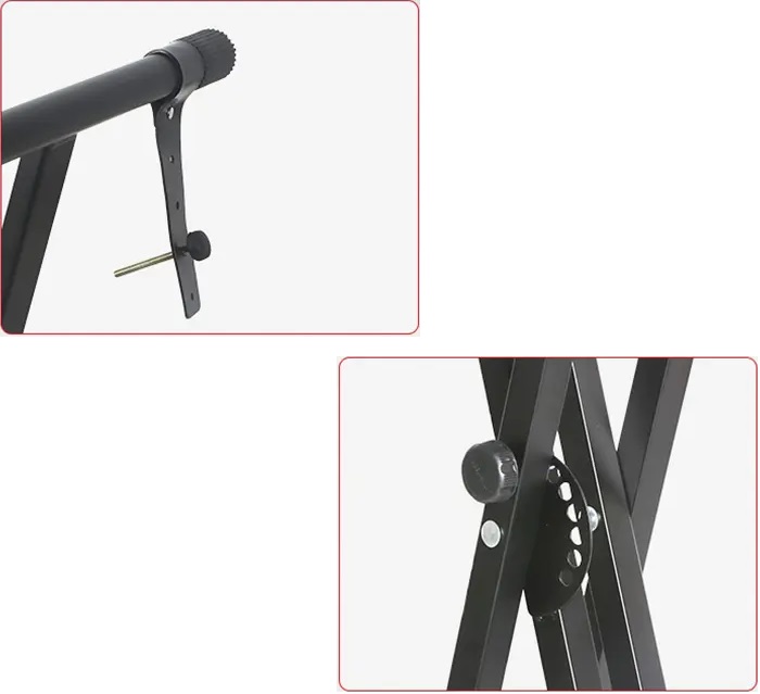 EXTREME KSXXE STAND TASTIERA RINFORZATO A DOPPIA X-X CHIUSURA RAPIDA GOMMINI IN PLASTICA