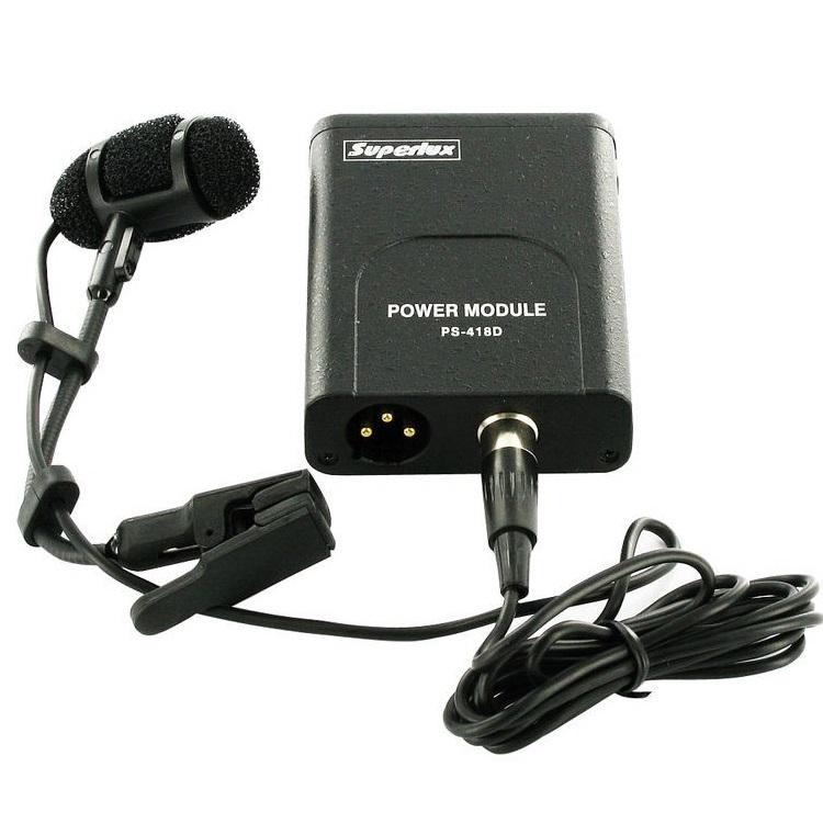 SUPERLUX PRA383DXLR MICROFONO A CLIP PER STRUMENTI A FIATO CON USCITA XLR