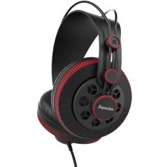 SUPERLUX HD-681 AIR CUFFIA DA STUDIO SEMIAPERTA CIRCUMAURALE DINAMICA NERA - ROSSA CON CUSCINETTI AD ARIA DI RICAMBIO