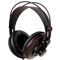 SUPERLUX HD-681 AIR CUFFIA DA STUDIO SEMIAPERTA CIRCUMAURALE DINAMICA NERA - ROSSA CON CUSCINETTI AD ARIA DI RICAMBIO