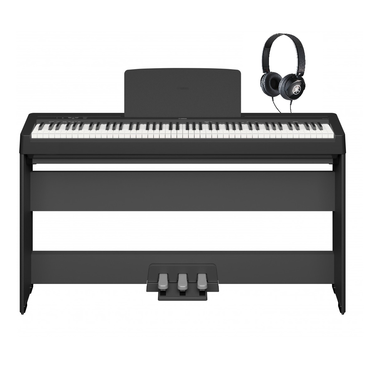 YAMAHA P145BT PIANO HOME BUNDLE PIANOFORTE MOBILE STAND L100 PEDALIERA LP5A LEGGIO E CUFFIA HPH50B