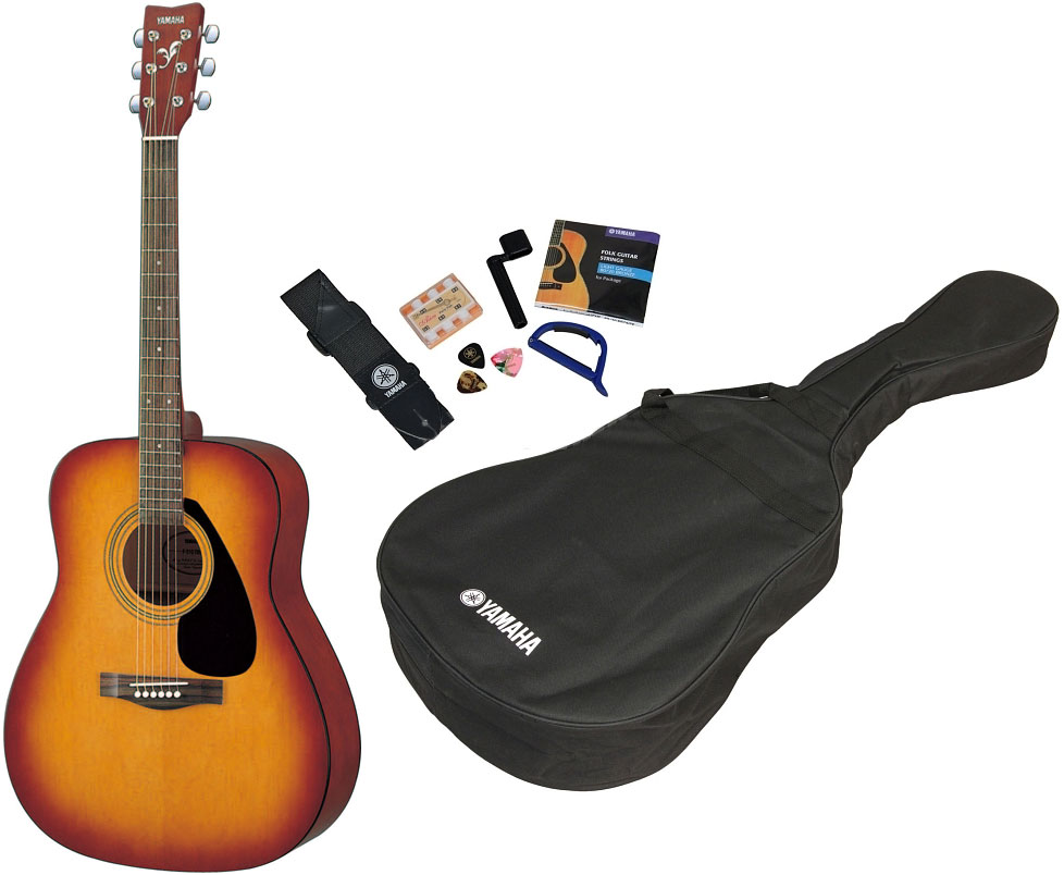 YAMAHA F310P KIT CHITARRA ACUSTICA SUNBURST + CUSTODIA + TRACOLLA + PLETTRI + CAPOTASTO + CORDE DI RICAMBIO + AVVOLGI CORDE