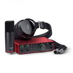 FOCUSRITE SCARLETT STUDIO PACK BUNDLE ( 4TH GEN ) SCARLETT 2I2 + MICROFONO CM25 MKIII + CUFFIA SH4500 + CAVO + SOFTWARE QUARTA G