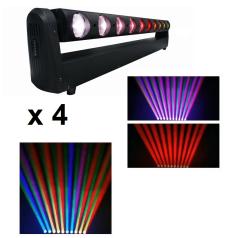 GOLDEN CENTURY MH1040 BARRA MOTORIZZATA 10 LED DA 40W RGBW IN BUNDLE 4 IN 1 FLIGHT CASE