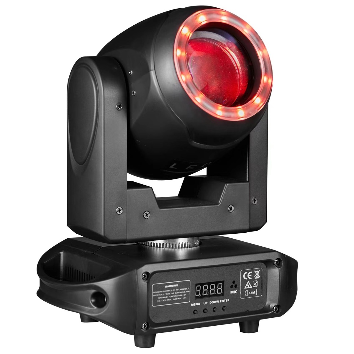 GOLDEN CENTURY MH92 TESTA MOBILE SPOT BEAM 80W + ANELLO RING 12 LED RGB IN BUNDLE 4 IN 1 FLIGHT CASE