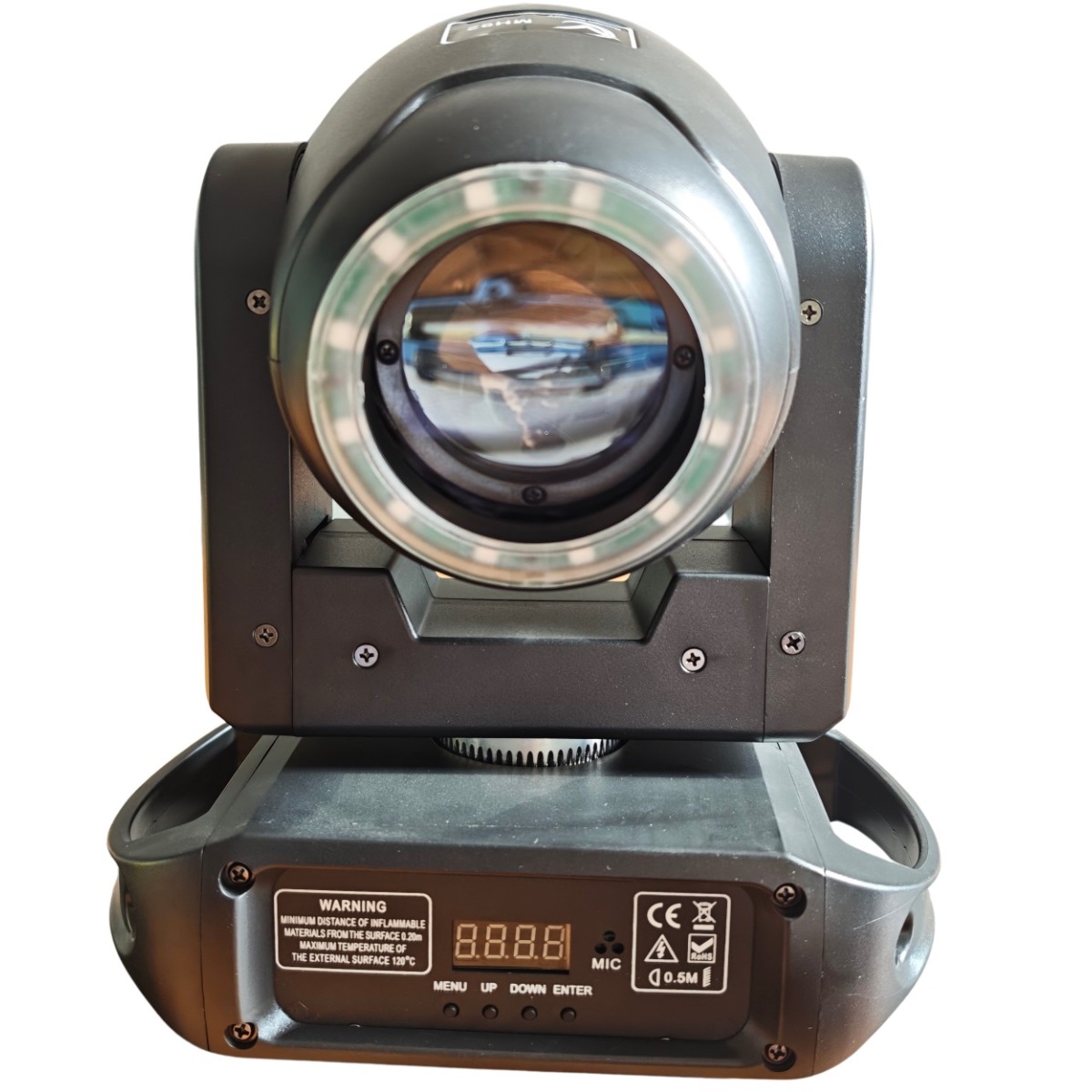 GOLDEN CENTURY MH92 TESTA MOBILE SPOT BEAM 80W + ANELLO RING 12 LED RGB IN BUNDLE 4 IN 1 FLIGHT CASE