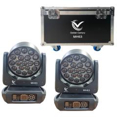 GOLDEN CENTURY MH63 TESTA MOBILE BEE EYES 19 X 15W RGBW IN BUNDLE 2 IN 1 FLIGHT CASE