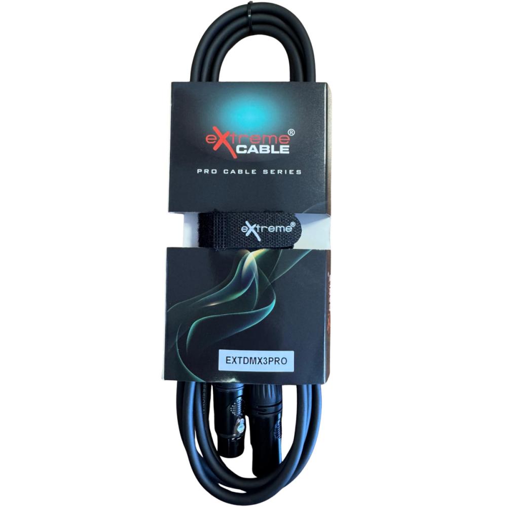 EXTREME CAVO DMX PROFESSIONALE 110OHM CONNETTORI ALTA QUALITA XLR 3 POLI 3 METRI