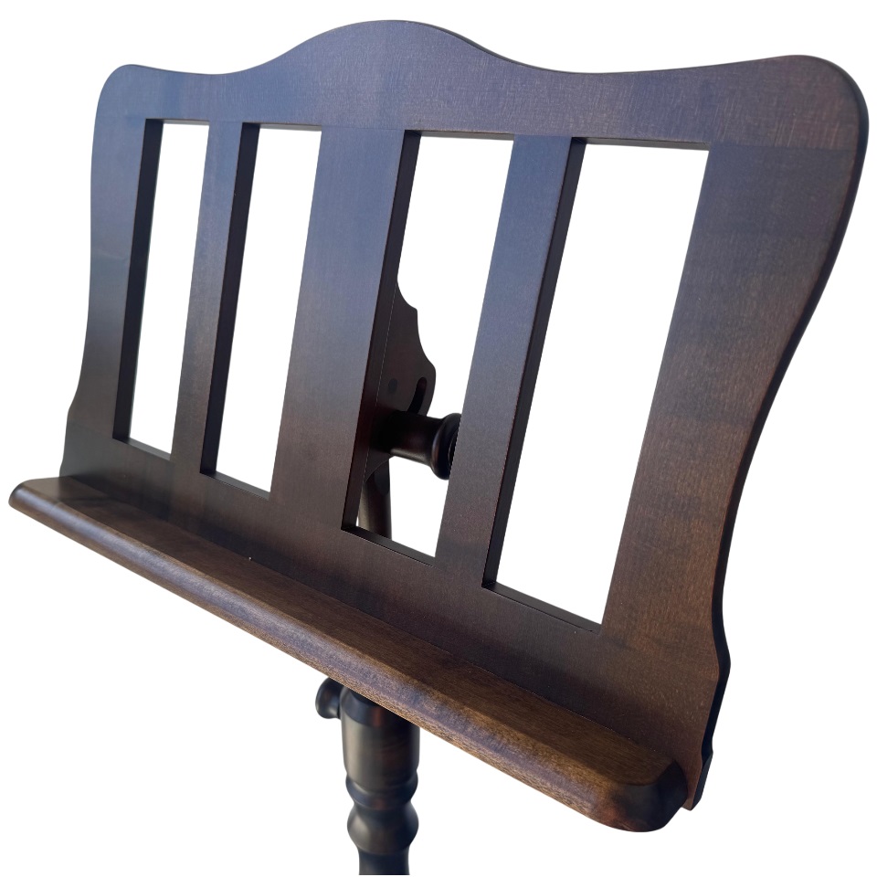 HORA LEGGIO BAROCCO MADE IN EUROPE TUTTO FRASSINO BARRA E CHIUSURE LEGNO FINITURA LEGNO SCURO REGOLABILE ALTEZZA E INCLINAZIONE